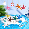 13Pcs 13 Colors Hanging Resin Pendant Decorations HJEW-PH0001-38-2