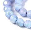 Ombre Effect Dyed Electroplate Opaque Glass Beads Strands EGLA-Q130-01A-05-4