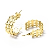 Ion Plating(IP) 304 Stainless Steel Hollow Out C-shape Stud Earrings STAS-B034-11G-2