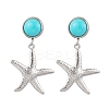 304 Stainless Steel Dangle Stud Earrings EJEW-JE06302-03-2