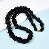 Natural Amber Nuggets Graduated Beaded Necklaces NJEW-T019-02-1