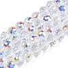 Electroplate Transparent Glass Beads Strands EGLA-N002-15-B03-4