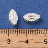 Brass Micro Pave Clear Cubic Zirconia Beads KK-G503-23S-3
