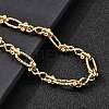 304 Stainless Steel Oval & Infinity Link Chain Bracelets for Women BJEW-K226-14C-G-3