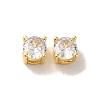 Brass with  Single Clear  Cubic Zirconia Bead KK-H461-09B-G-1