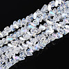 Electroplate Imitation Jade Glass Beads Strands X-GLAA-N023-4mm-01-1