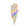 Eco-friendly Brass Micro Pave Clear Cubic Zirconia Pendants KK-D079-17G-01-1
