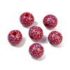 Independence Day Theme Wood European Beads WOOD-Z005-01A-01-1