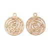 Long-Lasting Plated Brass Filigree Pendants KK-K336-25A-KCG-1