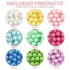 243Pcs 9 Colors Opaque Acrylic Beads MACR-YW0003-69-2