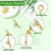 5Pcs 5 Styles Sport Ball Theme Brass Enamel European Dangle Charms KK-CJ0003-89-3