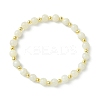 Natural White Moonstone & Synthetic Hematite Non-magnetic Beaded Stretch Bracelets for Women BJEW-JB13940-01-3
