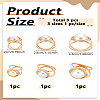 3Pcs 3 Styles Plastic Imitation Pearl Scarf Buckle Ring AJEW-LP0010-61-2