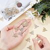 32Pcs 2 Colors Alloy Crystal Rhinestone Links/Connectors ALRI-FH0001-03-4