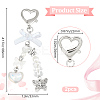 2Pcs Butterfly Alloy Pendant Decorations HJEW-BBC0001-03-2