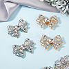4Pcs 2 Colors Bowknot Alloy Rhinestone Shoe Decoration FIND-GO0002-34-5