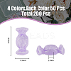 200Pcs 4 Colors Opaque Resin Cabochons RESI-HY0001-26-2