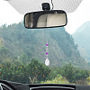 Glass Teardrop Pendant Decoratoins HJEW-AB00620-7
