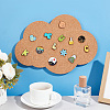 Cloud Wall Mounted Brooch Jewelry Display Cork Tray AJEW-WH0433-01H-5
