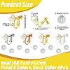 16Pcs Iron Clip-on Earring Findings IFIN-SC0001-93B-2