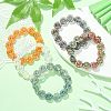 Bling Glass Sunflower Beaded Stretch Bracelets BJEW-JB09498-4