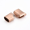304 Stainless Steel Magnetic Clasps with Glue-in Ends STAS-F130-39R-3