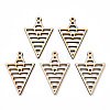 Undyed Natural Poplar Wood Pendants WOOD-TAC0002-55-1