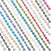 32 Yards 16 Colors Spray Painted Brass Faceted Ball Chains CHC-SP0001-04-1