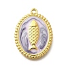 304 Stainless Steel Enamel Pendants STAS-Q347-08A-G-1
