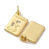 Brass Micro Pave Cubic Zirconia Pendants X-KK-P308-54G-2