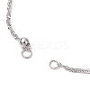 304 Stainless Steel Singapore Chain Bracelets Making AJEW-JB01307-02-2