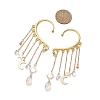 Teardrop Glass Beaded Dangle Earrings EJEW-TA00524-3