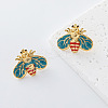 304 Stainless Steel Enamel Stud Earrings for Women RM0319-3-1