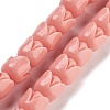 Synthetic Coral Flower Rose Beads Strands CORA-U001-01B-02-1