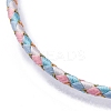 Polyester Cord Braided Bracelet Makings MAK-Z003-01G-02-2