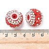 Bling Resin Rhinestone Flower Beads LS-OACR-D310-01P-E-2