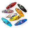 8Pcs 8 Colors Handmade Gold Sand Lampwork Beads Strands LAMP-TA0002-26-3