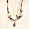 Ethnic Style Alloy & Porcelain Ceramic Beads Pendant Tassel Y Necklaces NJEW-D308-03B-4