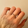 925 Sterling Silver Micro Pave Cubic Zirconia Finger Rings for Women RJEW-F180-04G-3