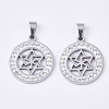 201 Stainless Steel Pendants STAS-N089-40P-1