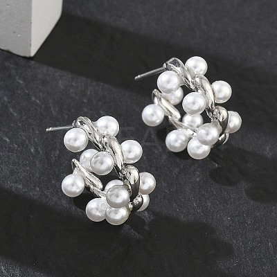 Brass Stud Earrings for Women EJEW-A168-21P-1