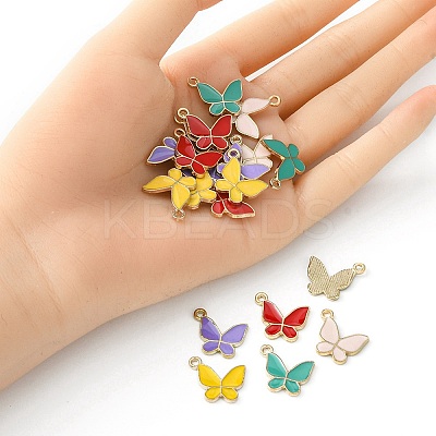 20Pcs 5 Colors Alloy Enamel Pendants ENAM-YW0002-99-1