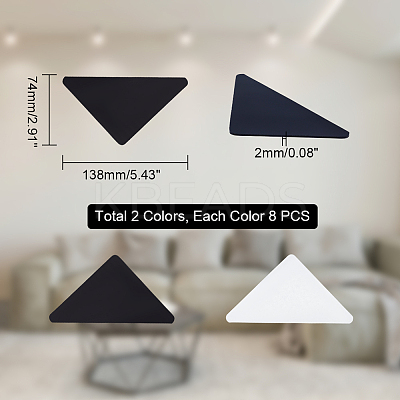 AHADEMAKER 16Pcs 2 Color PU Self Adhesive Non Slip Carpet Stickers FIND-GA0005-67-1