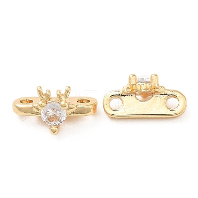 Brass Connector Charms KK-F855-15G-1