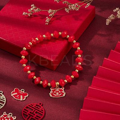 Tiger Zodiac Bracelets DIY Making Kits DIY-YW0004-26-1