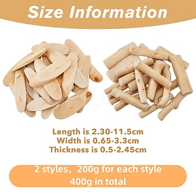 400G 2 Style Driftwood Pieces & Slices WOOD-FH0002-02-1