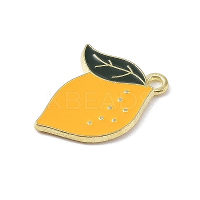Golden Plated Alloy Enamel Pendants FIND-M015-01G-B-1