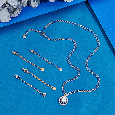 20Pcs 2 Colors 304 Stainless Steel Chain Extender STAS-UN0060-91-1