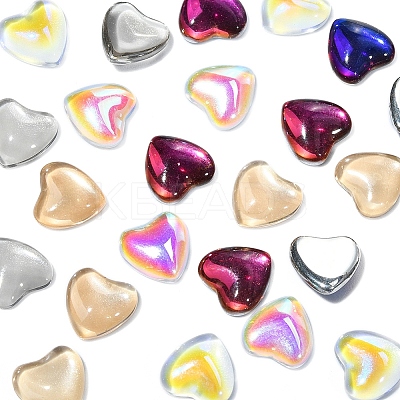 30Pcs 6 Colors Flat Back K9 Glass Rhinestone Cabochons MRMJ-YW0002-004-1
