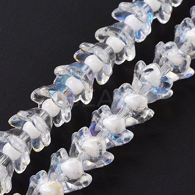 Transparent Glass Beads Strands LAMP-H061-01D-1